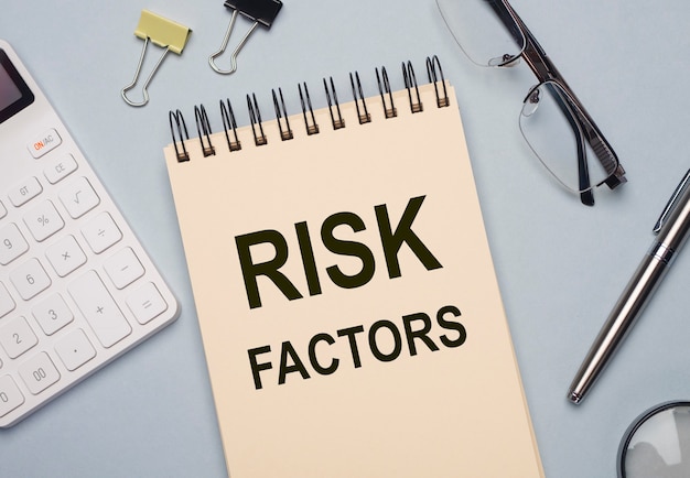 Premium Photo | Business risk factors, inscription, concept of assessment