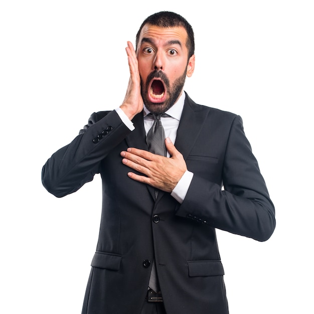 Free Photo | Businessman doing surprise gesture