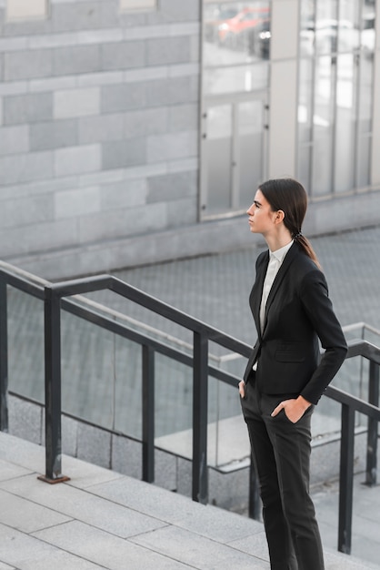 Free Photo | Businesswoman at stairs