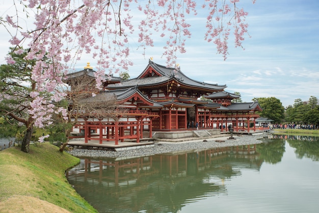 Premium Photo | Byodo-in temple in uji, kyoto, japan during spring ...