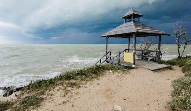 Cabin On The Shores Of The Mediterranean Sea Photo Premium Download