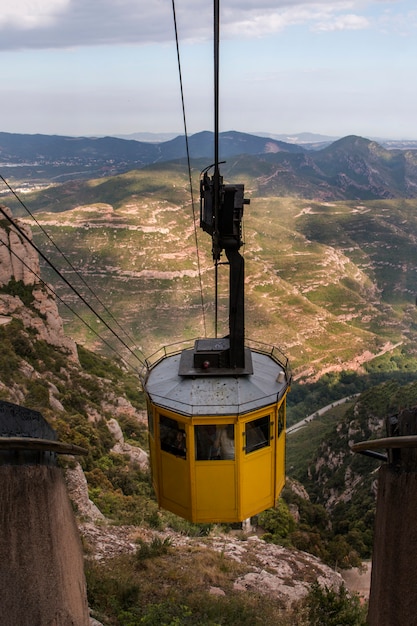 Premium Photo | Cable car in montserrat mountain range