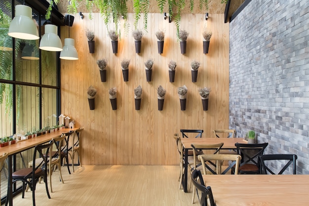 Cafe interior design modern vintage style | Premium Photo