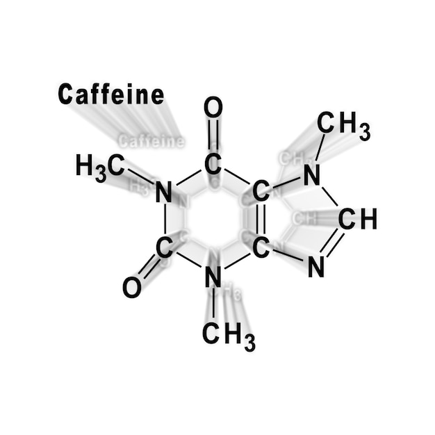 Premium Photo | Caffeine Structural Chemical Formula On A White Background