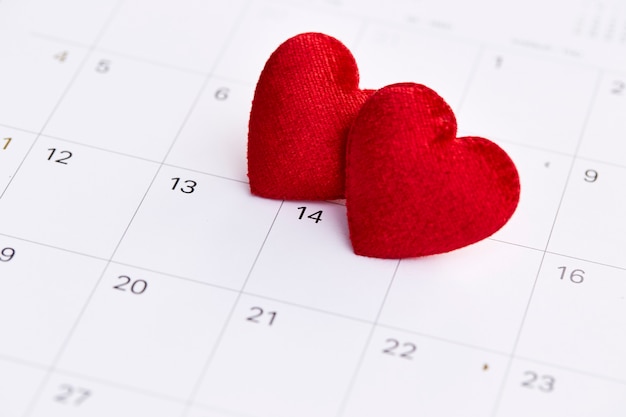 Premium Photo Calendar to valentines day