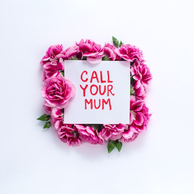 premium-photo-call-your-mum-text-on-a-white-paper-surrounded-with