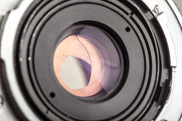 Premium Photo Camera Lens Close Up