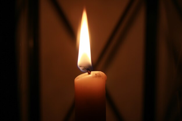 Premium Photo | Candle in a glass tube