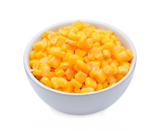  Canned sweet corn isolate on white