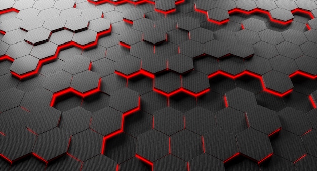 Carbon fiber hexagon background Photo | Premium Download