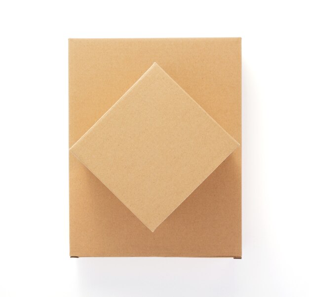 Premium Photo | Cardboard box on white background texture