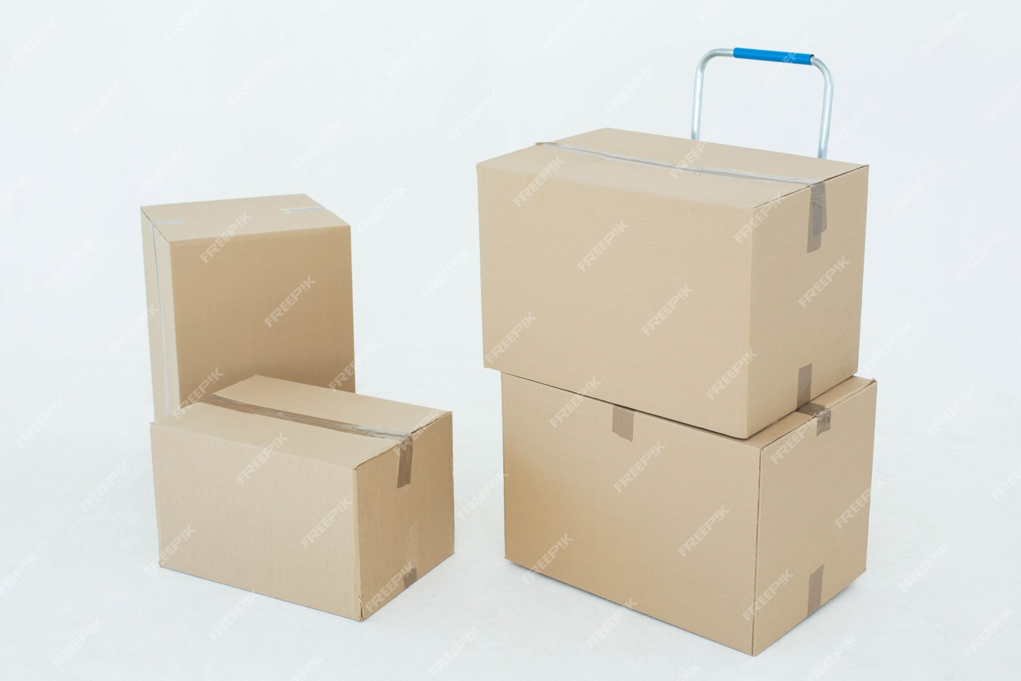 Premium Photo Cardboard Boxes On White Background