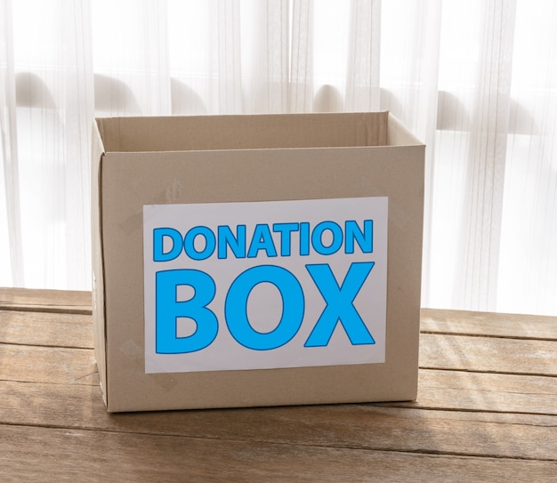 Premium Photo | Cardboard Donation Box