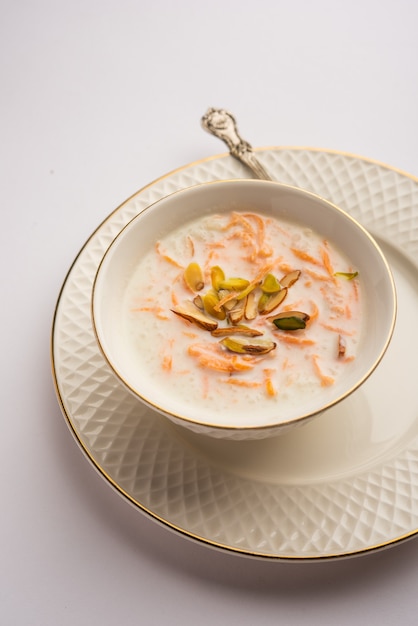 Premium Photo | Carrot kheer or payasam also known as gajar ki khir