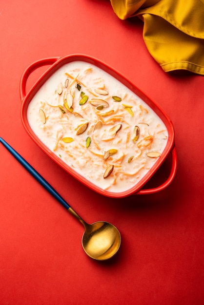 Premium Photo | Carrot kheer or payasam also known as gajar ki khir