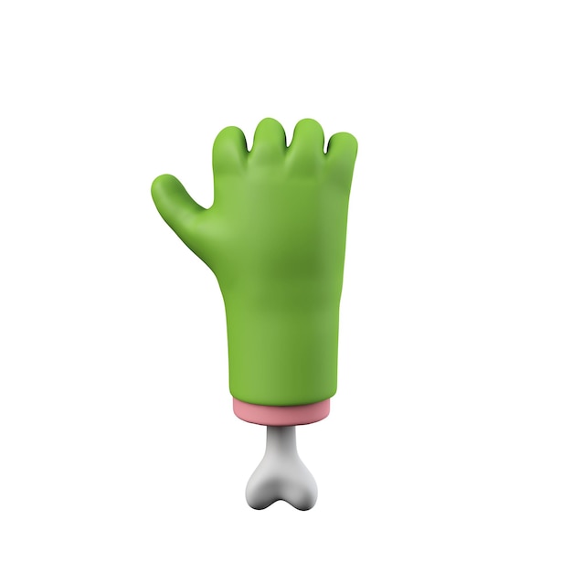 Premium Photo | Cartoon creepy halloween green thumbs up monster hand d ...