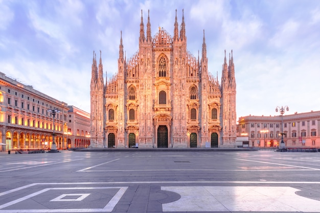 Premium Photo Cathedral Square With Milan Cathedral In Italy