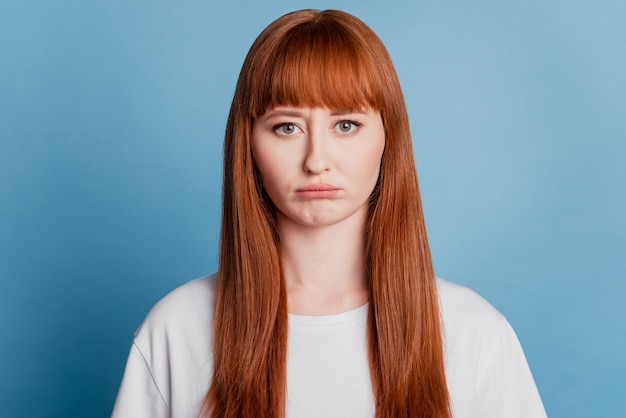 Premium Photo | Caucasian dissatisfied woman frowning twisting lips ...