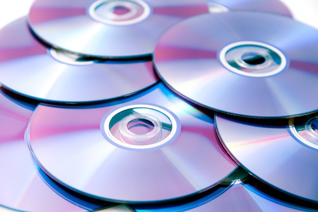 Premium Photo | Cd, dvd stack