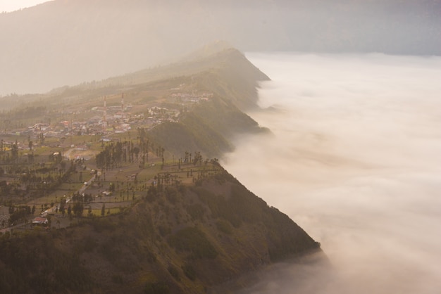 Cemoro lawang village at mount bromo in bromo tengger semeru national