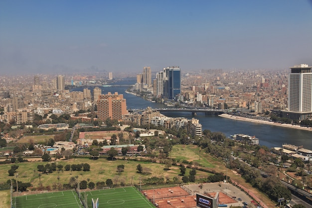 Premium Photo | Center of cairo on nile river, egypt