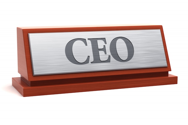 Ceo chief executive officer title on nameplate Photo | Premium Download