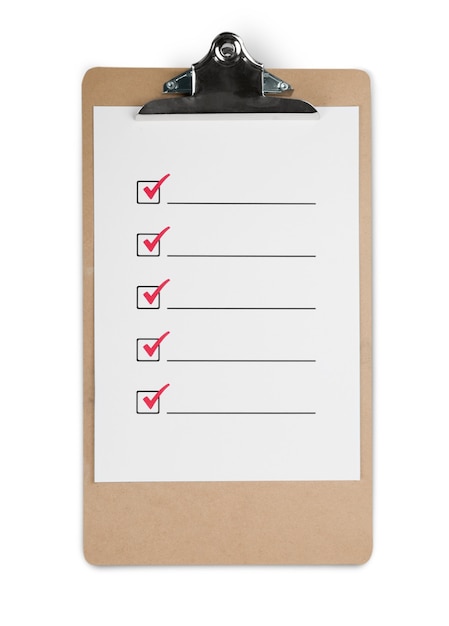 Premium Photo | Checklist clipboard check boxes check mark organization ...