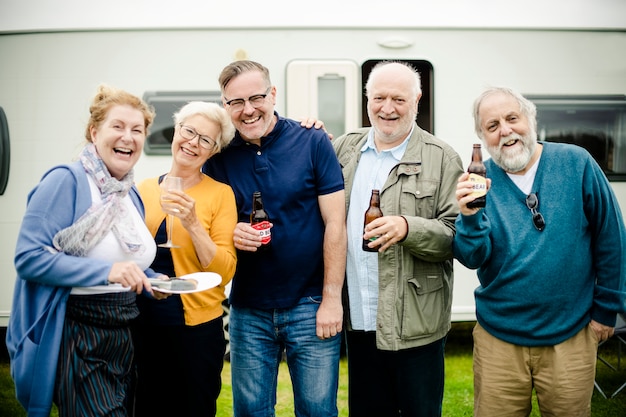 Premium Photo | Cheerful seniors having a good time