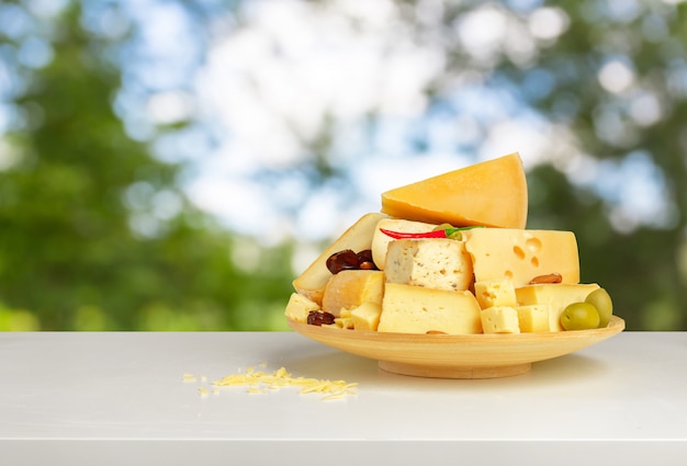 cheese in kitchen table