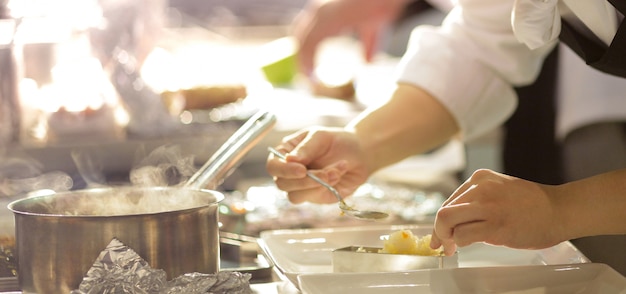 Chef Preparing Food Meal In The Kitchen Chef Cooking Chef