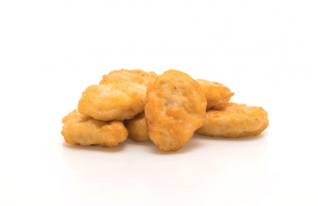 Premium Photo | Chicken nuggets on white background