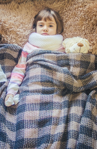 premium-photo-child-has-a-cold