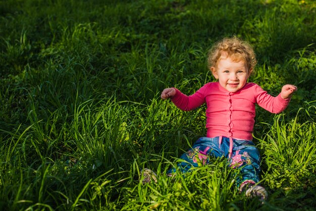 Free Photo | Child having a good time in the park