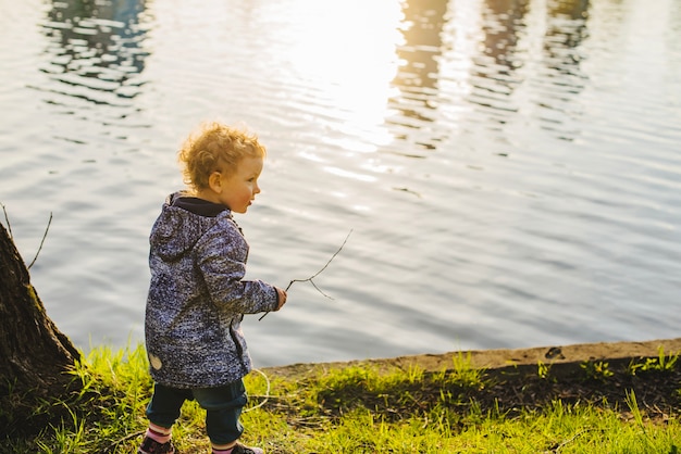 Free Photo | Child holding a twig