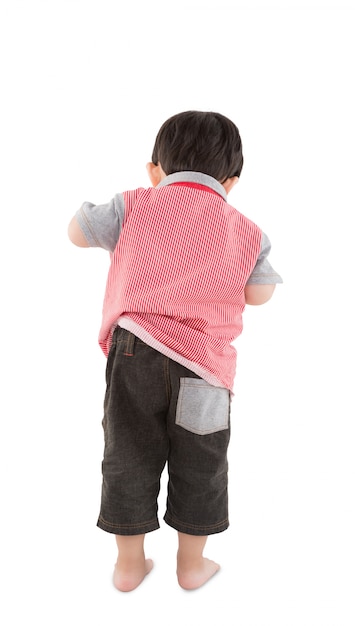 Child on back with white background Photo | Free Download