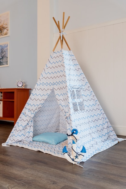 Premium Photo Childen S Room Corner With A Beautifully Decorated Play Tipi Tent And A Pillows Cozy Play Tent For Kids As Element Of Nursery Interior Kids Wigwam Decorative Boho Styled Cozy Hut With Decor