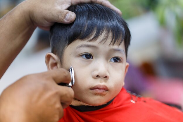 Premium Photo | Children haircut