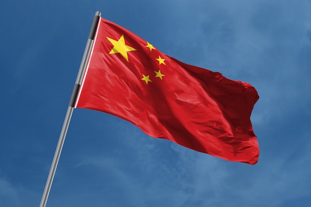 Premium Photo | China flag waving