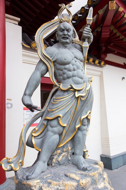 Premium Photo | A chinese god statue that guarding the buddha tooth