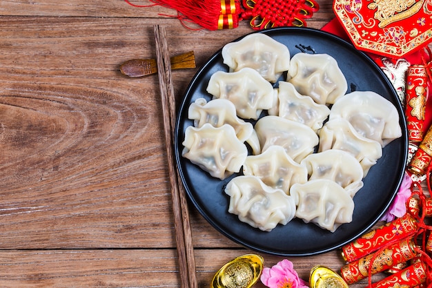 chinese new year food jiaozi