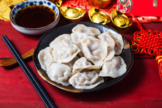 chinese new year food jiaozi