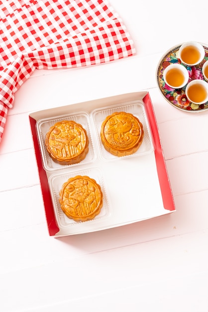 Premium Photo | Chinese moon cake for chinese mid-autumn festival