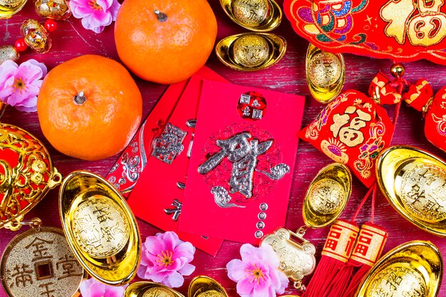 Premium Photo | Chinese new year festival decorations