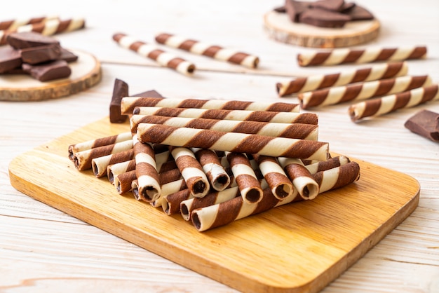 Premium Photo Chocolate Wafers Stick Roll