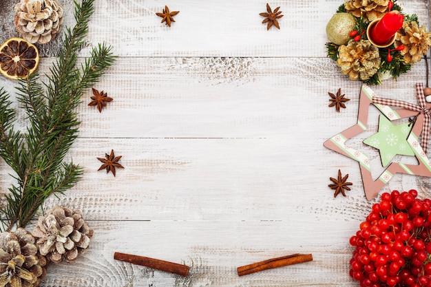 Premium Photo | Christmas background top view flat lay copy space