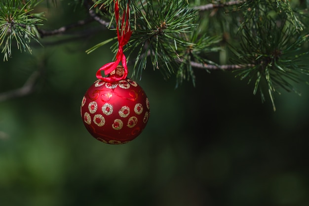 Premium Photo | Christmas balls on christmas tree