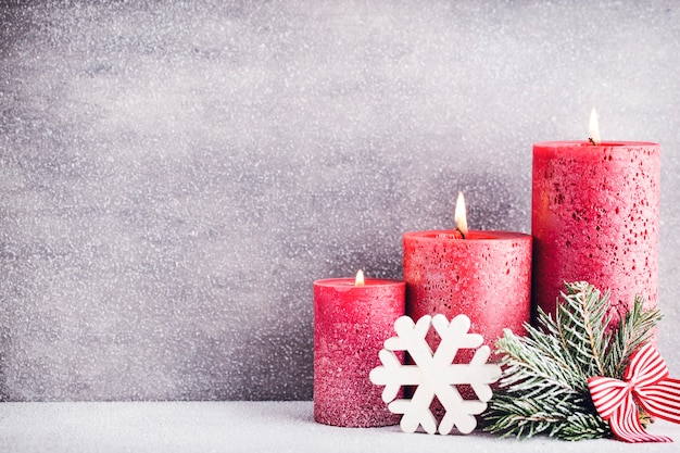 Premium Photo Christmas Candles And Lights Christmas Background