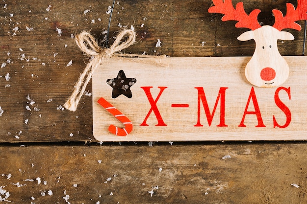 Free Photo | Christmas decoration with sign