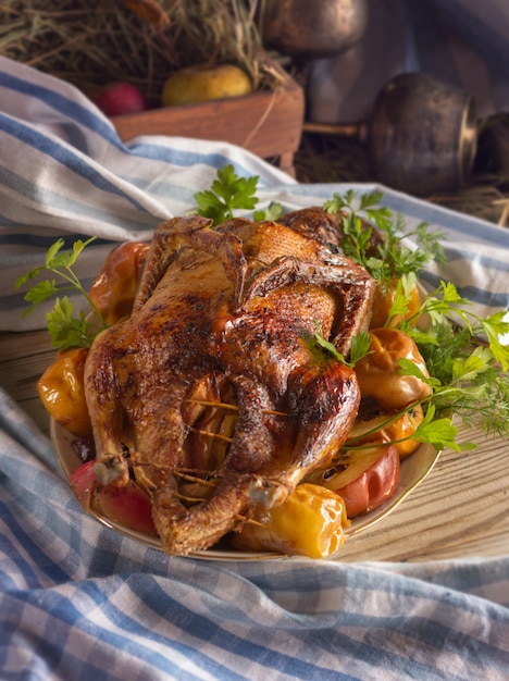 duck with apples and prunes