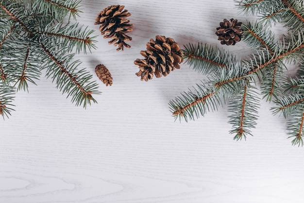 Christmas flat lay on wooden background Photo | Free Download